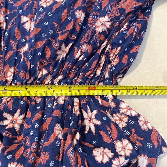 Ulla Johnson Delphine Floral Ruffle Jumpsuit Navy Blue Multi Color Floral Size 4 - Picture 6 of 13
